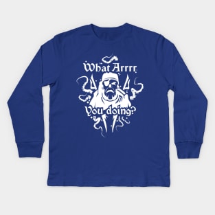 Angry Pirate Kids Long Sleeve T-Shirt